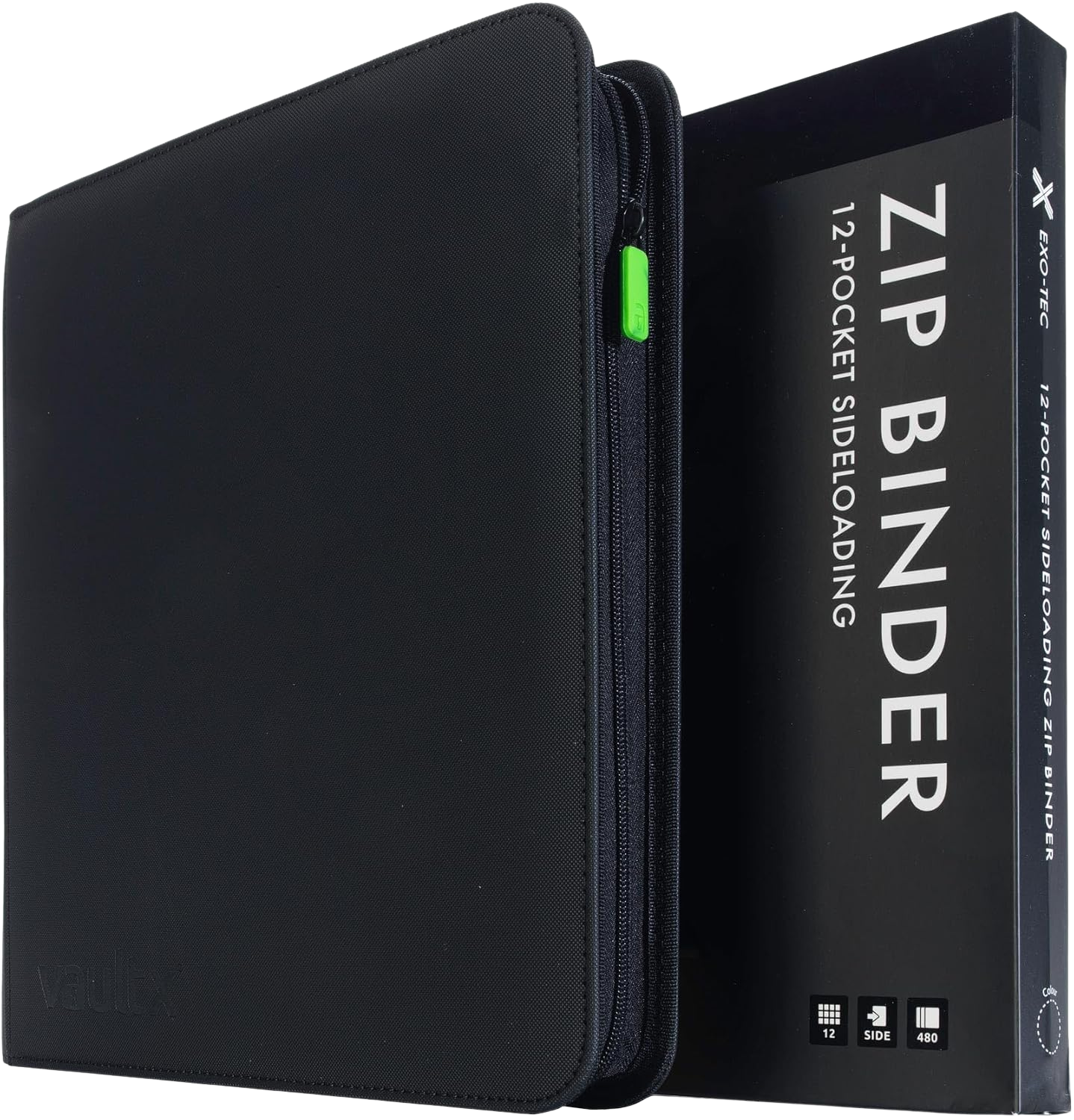 12-Pocket Exo-Tec® Zip Binder Signature Black - Binders