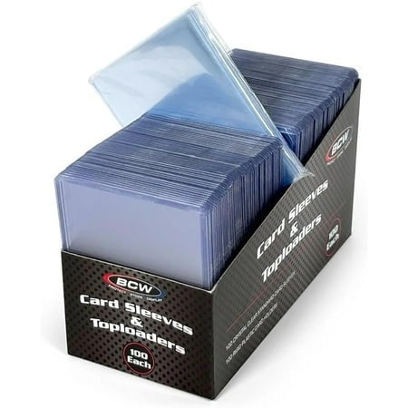 100 Count Card Sleeve and Toploader Combo Pack - Top Loaders