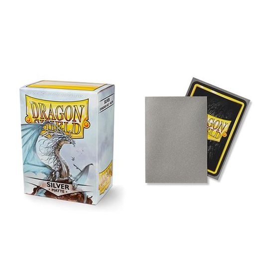 Dragon Shield - SILVER - Matte Sleeves - 100 Count - Sleeves