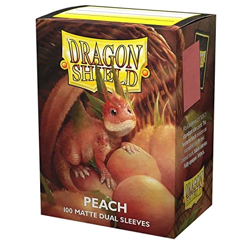 Dragon Shield - PEACH - Dual Matte Sleeves - 100 Count - Sleeves