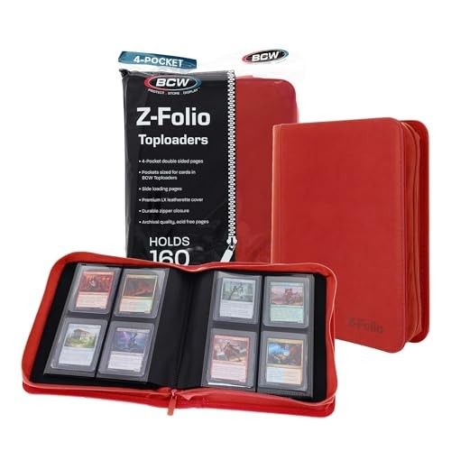 Z-Folio 4-Pocket LX Album - Toploaders - Red - Binders