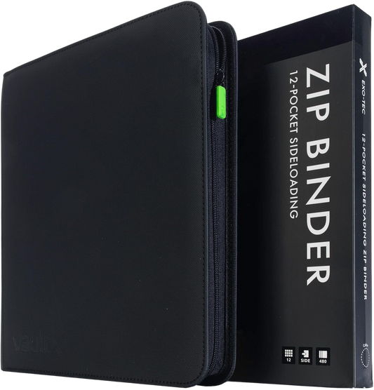 12-Pocket Exo-Tec® Zip Binder Signature Black - Binders