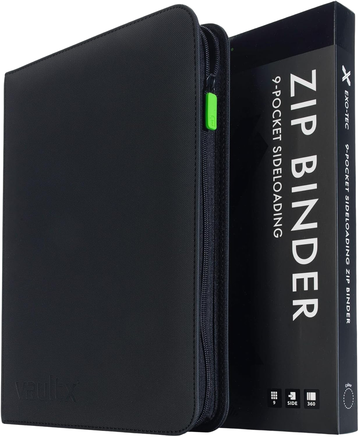 9-Pocket Exo-Tec® Zip Binder Signature Black - Binders