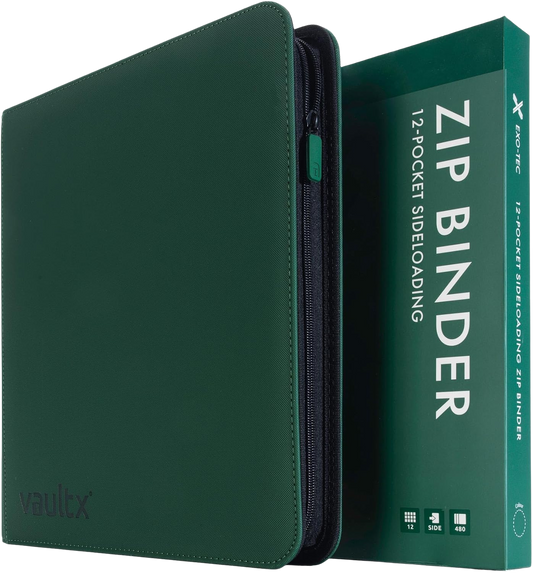 12-Pocket Exo-Tec® Zip Binder Forest Green - Binders
