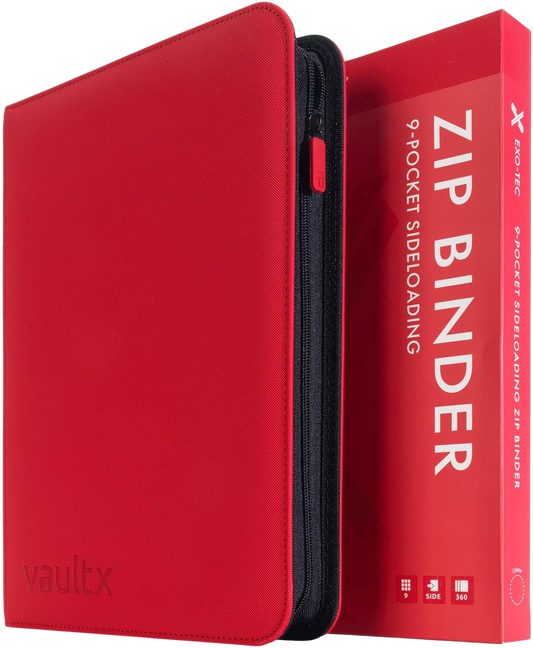 9-Pocket Exo-Tec® Zip Binder Fire Red - Binders