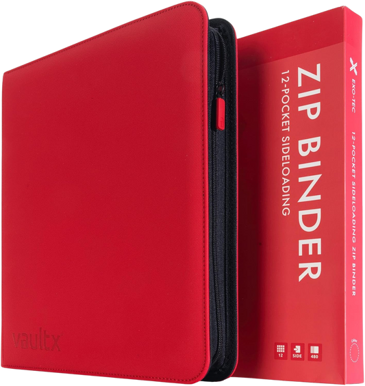 12-Pocket Exo-Tec® Zip Binder Fire Red - Binders